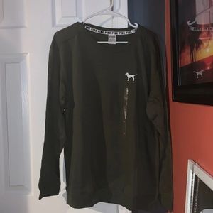 VS PINK Crewneck Sweatshirt - Forest Green